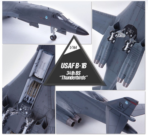 Imagen 2 de 7 de Usaf B-1b 34th Bs Thunderbirds 1/144 Academy 12620