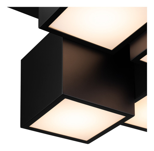 Lampara De Techo Decorativa Moderna Negra Asimetrica Midlait