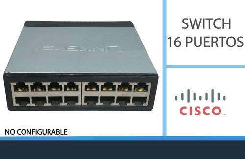 Switch Linksys 16 Puertos Ethernet Escritorio 100mb Uso Rudo (Usado)