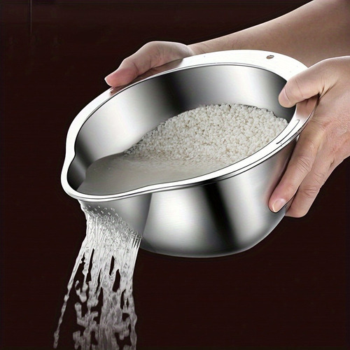Wu- Colador Cocina 3 En 1, Escurridor Acero Inoxidable Apt