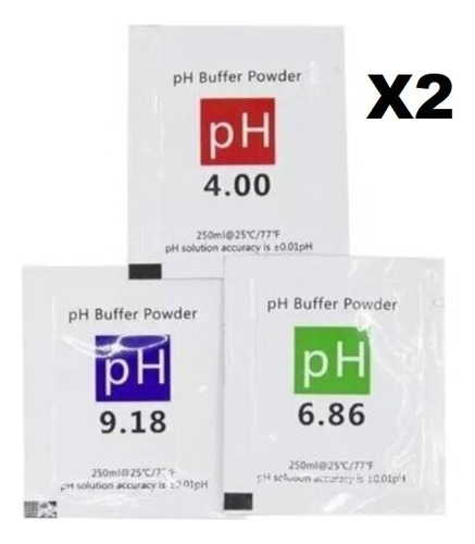 Solucion Calibrar Phmetro Combo 3 Sobres Ph 4,00 6,86 9,18