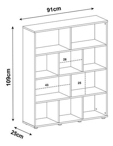 Imagen 4 de 4 de Estantería, Librero, Biblioteca, Bertolini Book Rustico
