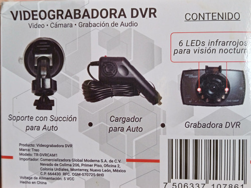 Videograbadora Dvr. Treo Tr-dvrcam1 . Hd
