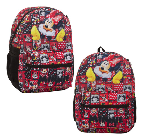 Bolsa Escolar Feminina Juvenil Minnie Mouse Desenho Tam G