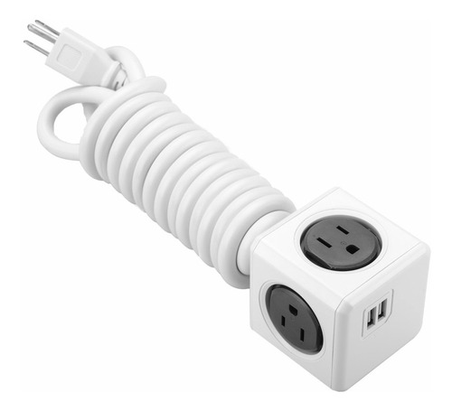 Multitoma 3.0 Mt Powercube Allocacoc, 4 Tomas + 2 Usb, Gris