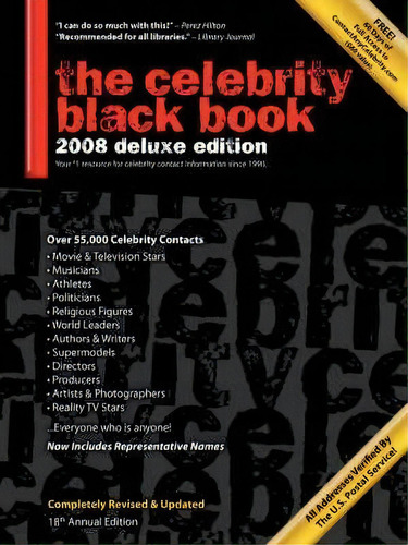 The Celebrity Black Book 2008 : Over 55,000 Accurate Celebrity Addresses For Fans, Businesses & N..., De Jordan Mcauley. Editorial Mega Niche Media, Tapa Blanda En Inglés