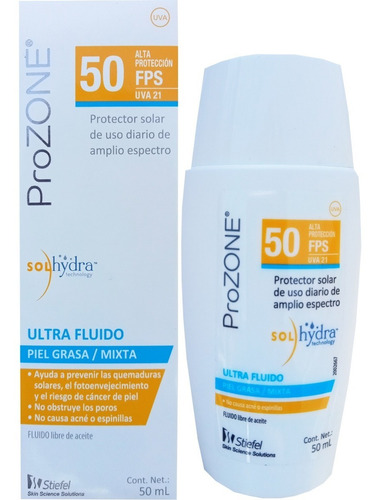 Prozone Invisible Protector 50 Fps Ultra Fluido Bloqueador