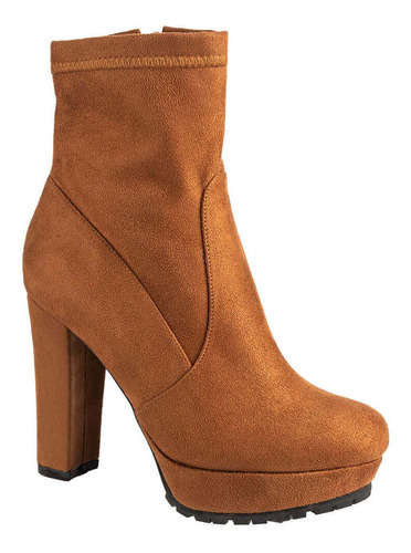 Botines Taco Angie Tan A-37 Camel