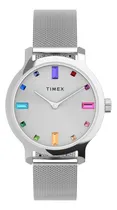 Comprar Reloj Timex Transcend Para Mujer De 31 Mm: Caja Plateada, Es