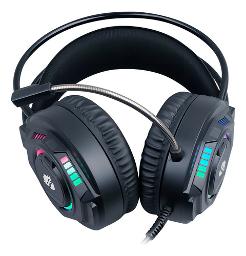Headset GN-H03 Gamer Rgb Rainbow Ninja Cor Preto