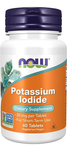 Now Foods | Potassium Iodide | Yoduro Potasio | 30mg | 60tab