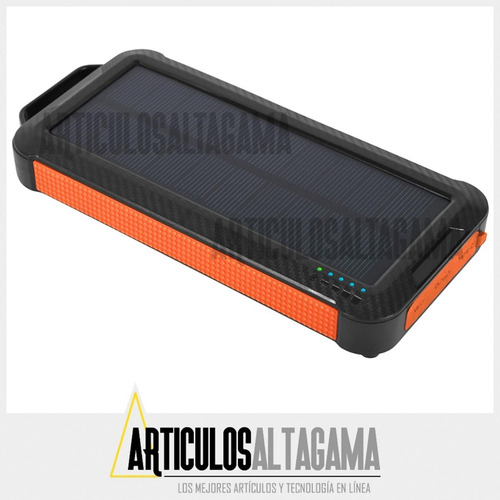 Imagen 2 de 3 de Power Bank Panel Solar Portatil Carga Inalambrica 8000 Mah