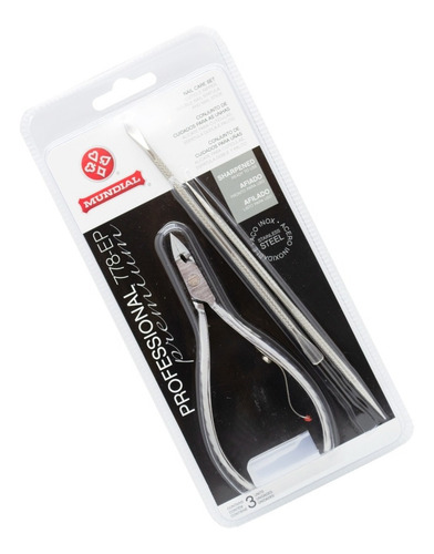 Imagen 2 de 3 de Mundial Personal Care Alicate Uñas + Repujador +palito 778ep