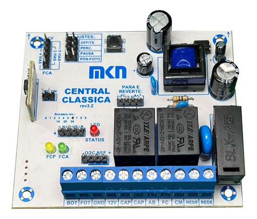Central Eletrônica Classe-st Mkn Para Motor Garen Seg Frequência 433,92 Tamanho Da Engrenagem 0 110v/220v