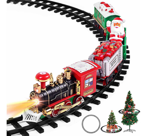 Tren Electrico Para Árbol Navidad Luces Y Sonidos