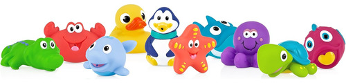 Lote De 10 Juguetes De Baño Divertidos Con Personajes Varia