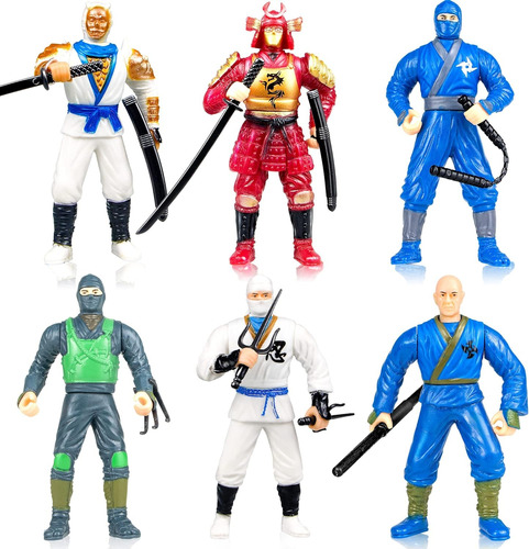 Haptime Figuras De Acción Ninja Paquete De 6