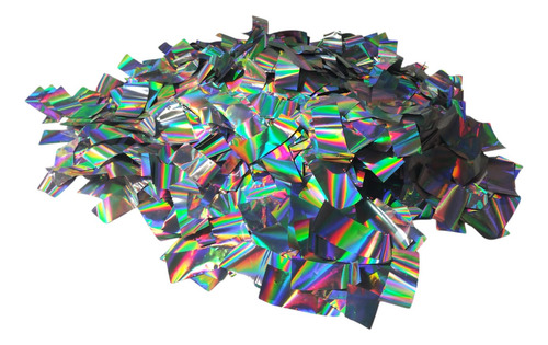 3 Kg De Confeti Rectangular Papel Metálico Tornasol