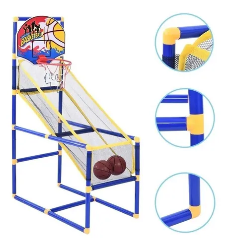 Cancha De Baloncesto Con Malla Recogepelota Para Niños