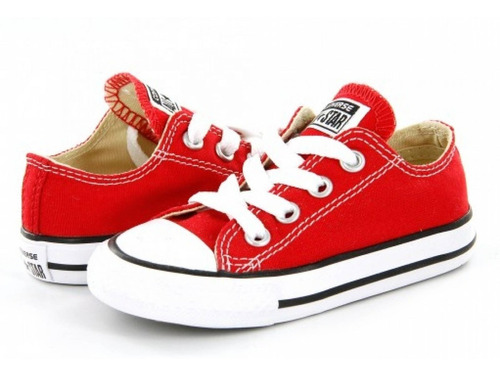 Tenis Original Converse Choclo Rojo Clásico Niños/bebé 7j236