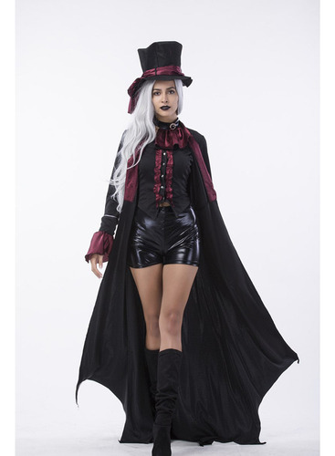 C Disfraz De Cosplay De Vampiro Gótico Para Mujer, Cloak