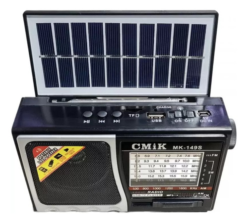 Radio Am /fm Transmisor Recargable Con Panel Solar