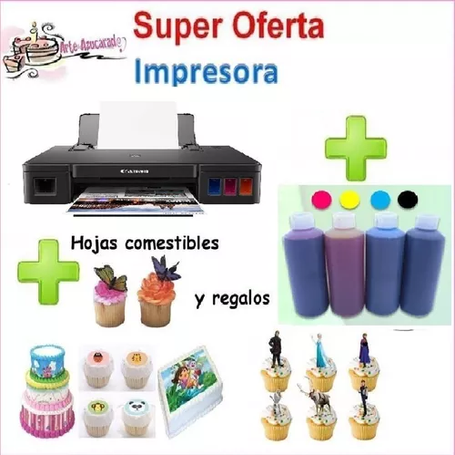 Impresora Comestible + 150 Obleas +tinta Comestible Y Regalo