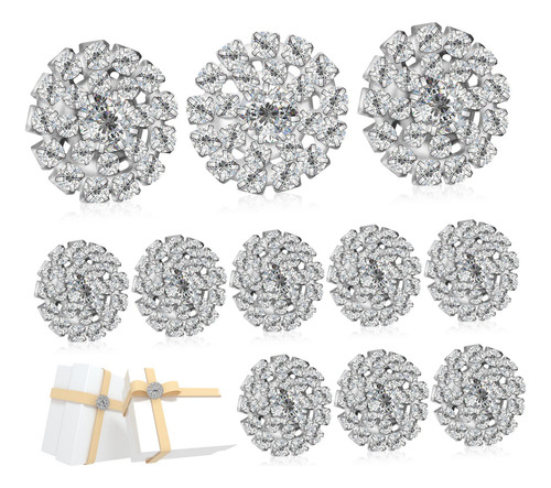 Bridal 24 Piezas Hebilla De Diamantes De Imitación Botones