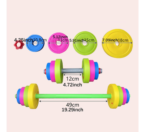 3 Pcs Niños Dumbbells Conjunto De Equipos De Entrenamiento