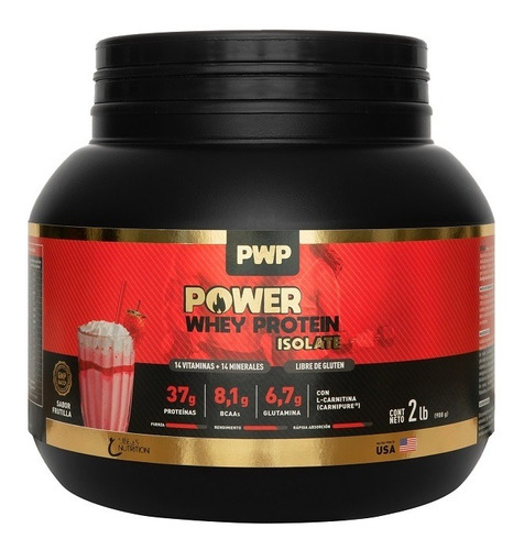 Pwp Power Whey Protein Isolate Cibeles Frutilla 800g