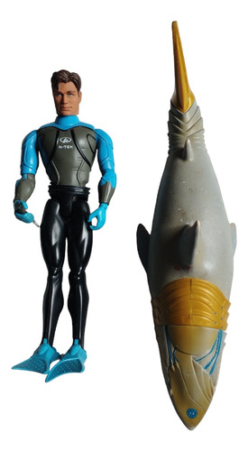 2005, Mattel, Max Steel Cazador Y Tiburon Dorado