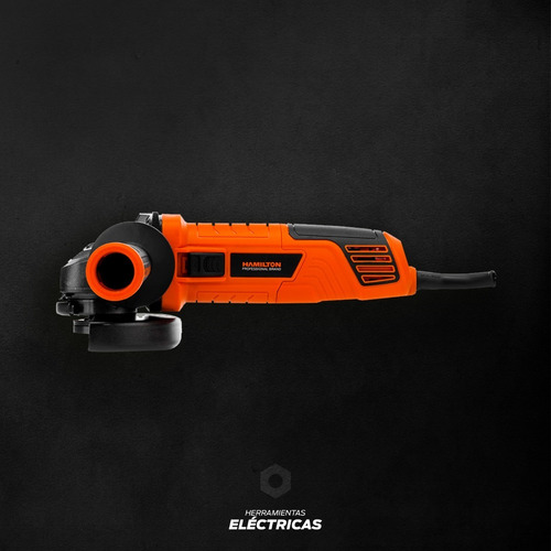 Imagen 7 de 11 de Amoladora Angular 115mm Hamilton 820w 220v - Haa001 Color Naranja
