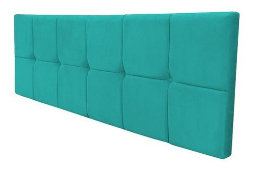 Cabeceira Painel Nina Cama Box King 1,95 Suede Cores Cor Suede Azul Tiffany