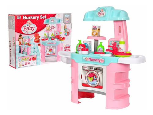 Comedor Lavadora Cocina Set Bebé 008-910 Juego Chef Niña