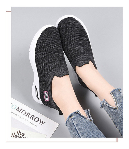 Sapatos Tênis Feminino Sem Cadarço Calçado Ortopédico