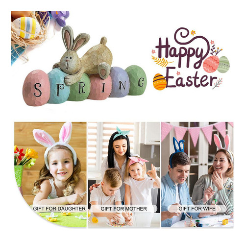 Yy For Adornos De Conejo Con Forma De Huevo De Pascua,