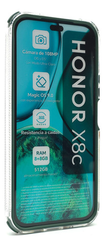 Funda Case Para Honor X8c Carcasa Full Protect Uso Rudo Shell Fosfo - Verde Honor X8c
