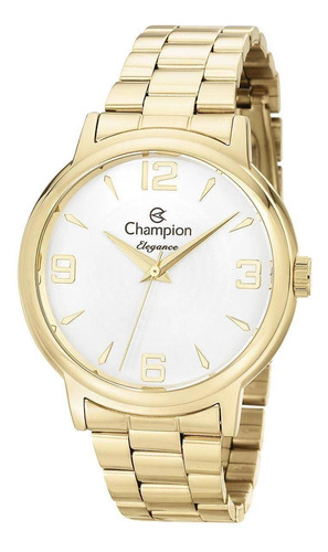 Relógio Champion Feminino Dourado Lançamento Prova D'água
