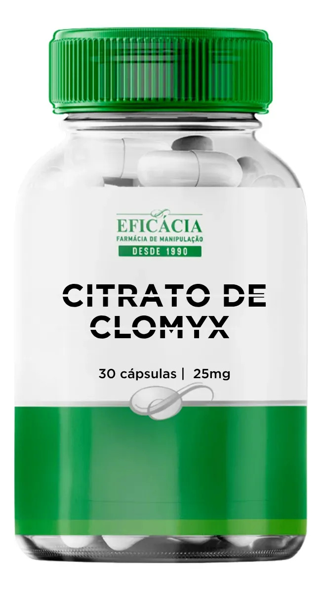 Citrato De C|omyx 25mg 30 Cap Apoio Masculino E Feminino Sem Sabor