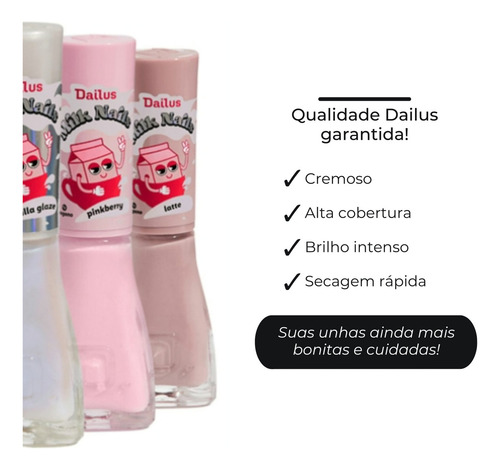 Esmalte Dailus Transparente Milk Nails Pinkberry 8ml