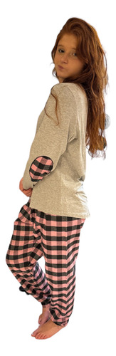 Pijama Innocenza Invierno Escoces Pantalon Viyela Pitucones