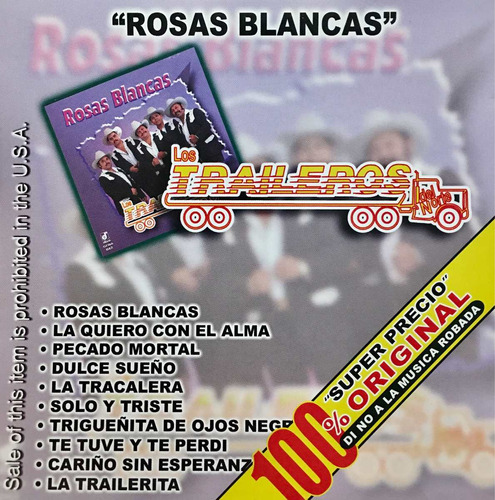 Cd Los Traileros Del Norte Rosas Blancas Usado