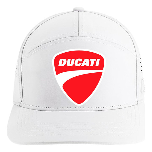 Gorra Racing Ducati 5 Paneles Premiun White