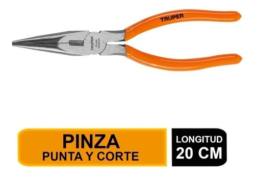 Pinza Punta Y Corte 8', Mango De Vinil Truper 17310