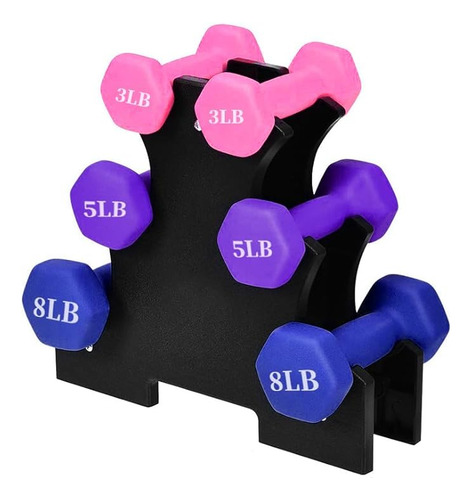 Easytao Set 6 Mancuernas Fitness De Neopreno Hexagonales