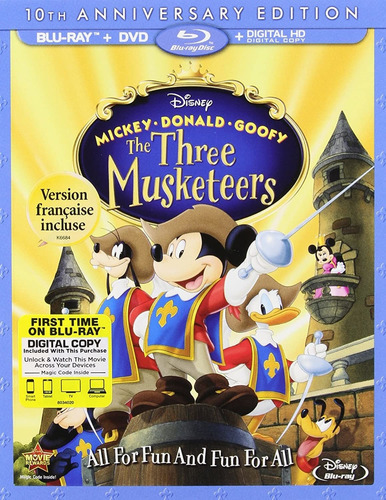 Los Tres Mosqueteros Mickey, Donald, Goofy Blu-ray