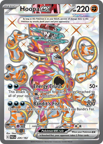 Cartas Pokemon Hoopa Ex Full Art Secret Paradox Rift