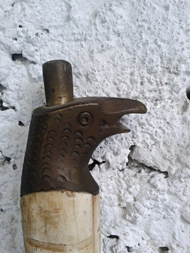 Espada Flamígera Antigua Cabeza De Águila Hierro/bronce (Usado)