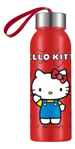 Garrafa Squeeze Hello Kitty 500ml Vermelha Infantil Criança