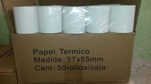 Rollo Térmico 57x55 Totalmente Blanco